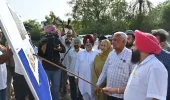 बरिंदर कुमार गोयल द्वारा दोआबा क्षेत्र में दरिया किनारे बाढ़ रोकने के कार्यों का जायज़ा लेने हेतु दो दिन का दौरा