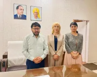 ब्रिटिश डिप्टी हाई कमिश्नर अल्बा समेरिग्लो द्वारा एन.आर.आई. मामलों के मंत्री डॉ. रवजोत सिंह से मुलाकात