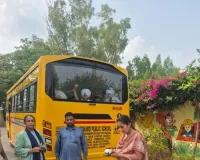 सेफ स्कूल वाहन पॉलिसी के तहत स्कूल बसों की जांच, चार बसों के चालान
