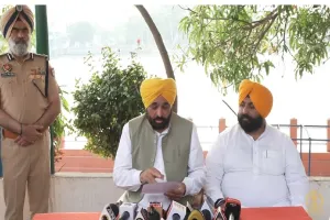 पंजाब के मुख्यमंत्री भगवंत मान पहुंचे नंगल डैम , कहा - हमारे पास पानी की एक भी बूंद नहीं