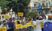 आम आदमी पार्टी ने पेट्रोल-डीजल की कीमतों में बढ़ोतरी के खिलाफ किया विशाल रोष प्रदर्शन   