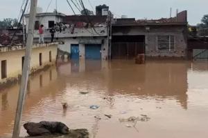 अंबाला में टांगरी नदी ओवरफ्लो, लोगों ने घर छोड़े ,पटियाला में भी अलर्ट