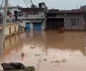 अंबाला में टांगरी नदी ओवरफ्लो, लोगों ने घर छोड़े ,पटियाला में भी अलर्ट
